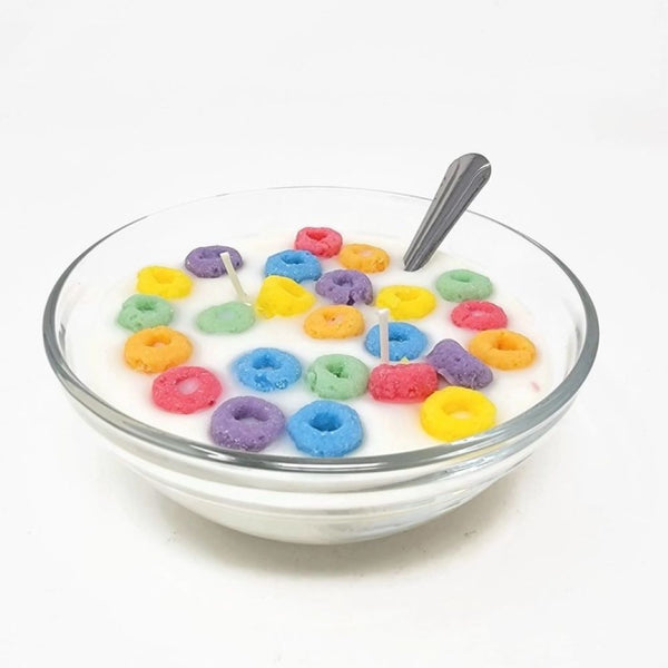 Fruit Loop Cereal Bowl Candle