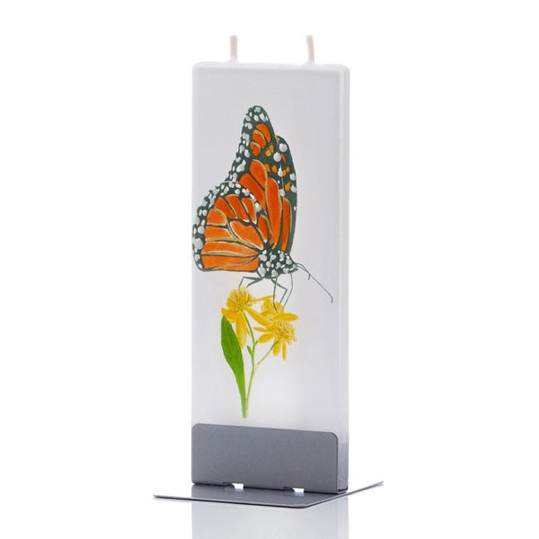 Mon Butterfly On Flower Candle