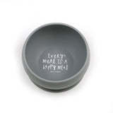 Top View of Bella Tunno bowl with Every meal is a happy meal saying
