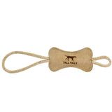 Natural Leather Bone Tug Toy - Moose Mountain Trading Co.