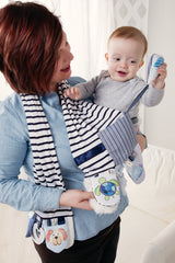 Mommy Activity Scarf Blue - Moose Mountain Trading Co.