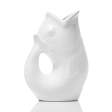 White GurglePot – Fish Shaped Ceramic Water Pitcher (42 oz)