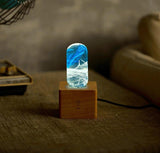 Blue Resin LED Light
