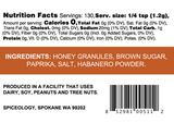 Smoky Honey Habanero Sweet & Spicy Rub ingredient list