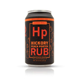 Hickory peach porter rub in aluminum can retail packaging