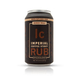 Imperial coffee stout rub in an aluminum can retail packaging