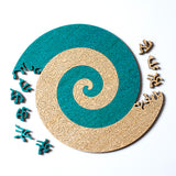 Spiral Natural/Turq Puzzle