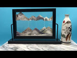 Window Black Moving Sand Art