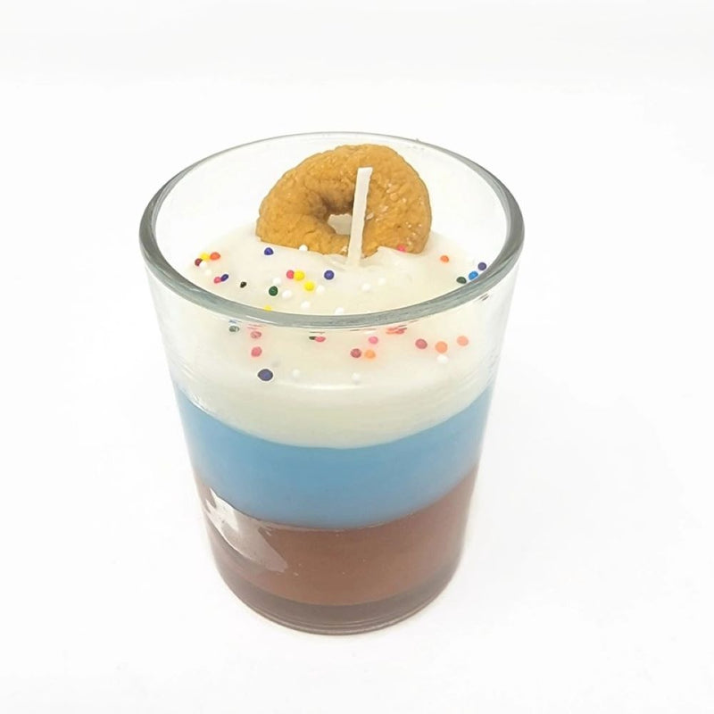 Doughnut Shot Glass Candle