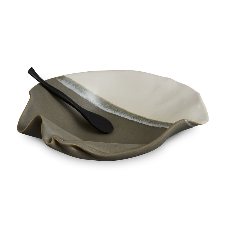 Tapenade Bowl with Spoon Gray