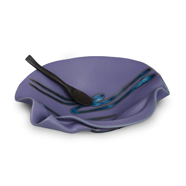 Tapenade Bowl with Spoon Blue