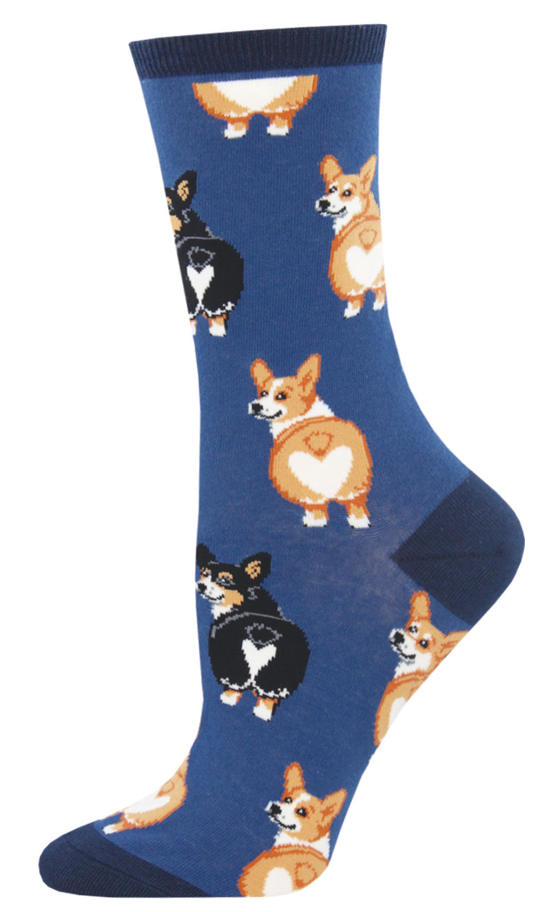 Blue Corgi Sock