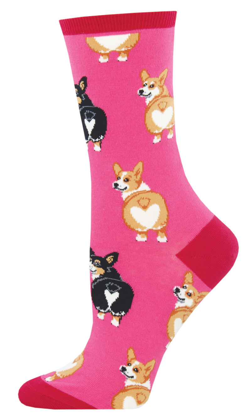 Pink Corgi Sock