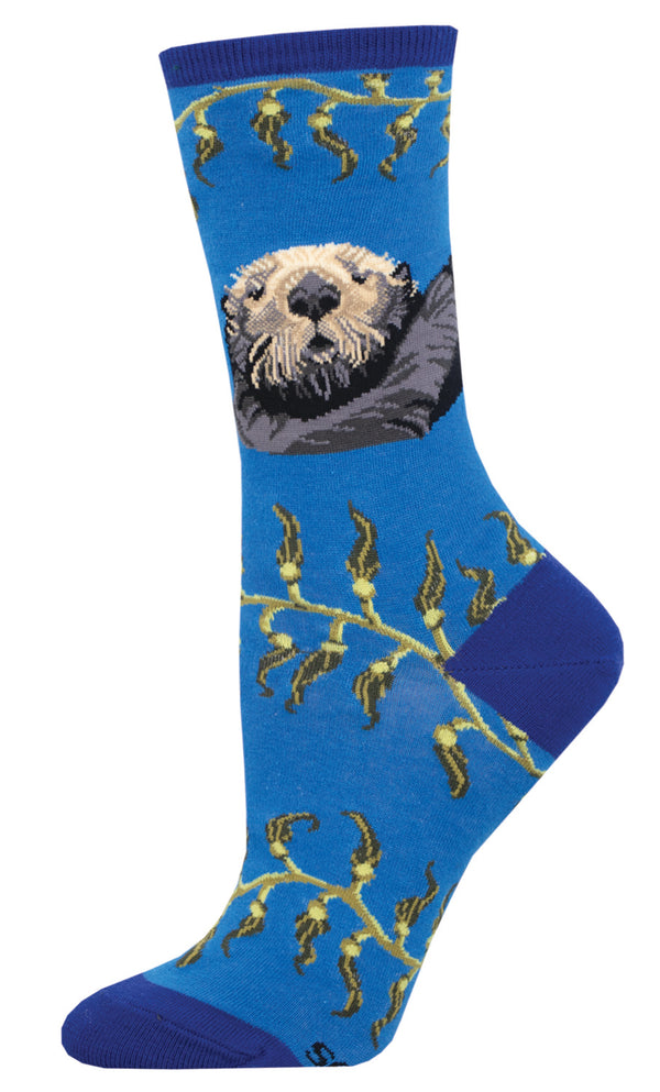 Blue Sea Otter Sock