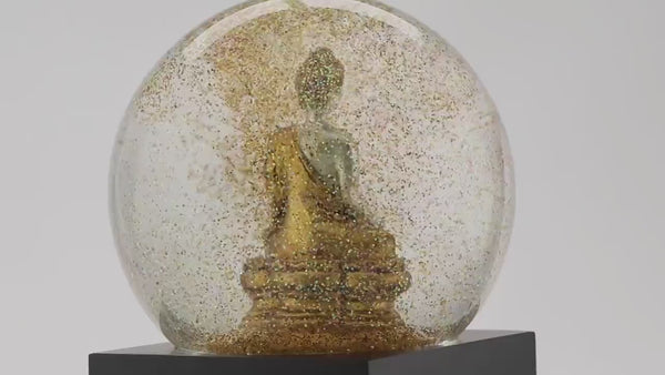 Gold Buddha Snow Globe