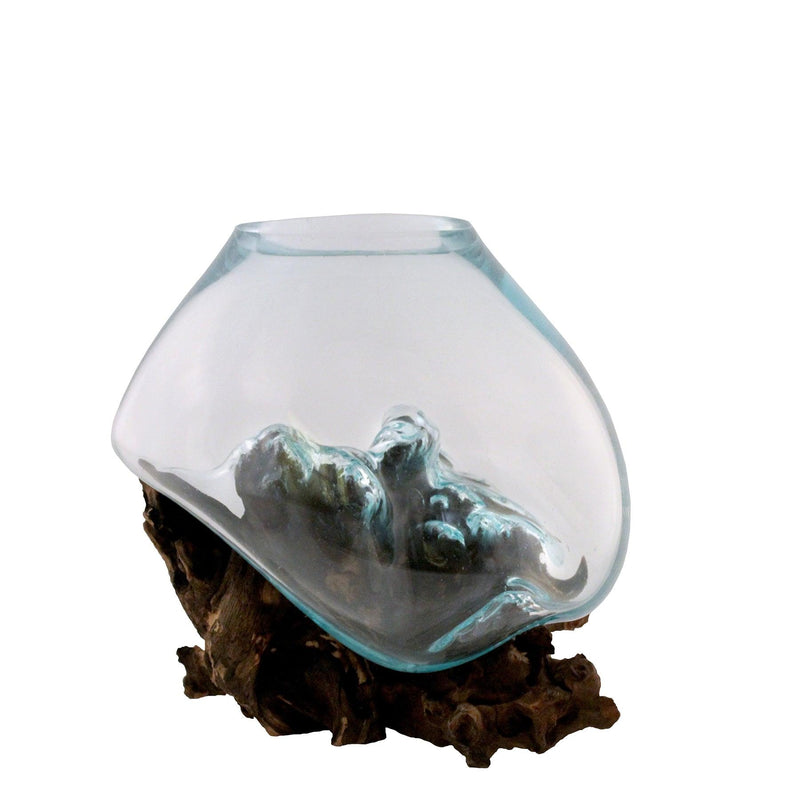 Medium Glass/Wood Sculpture - Moose Mountain Trading Co.