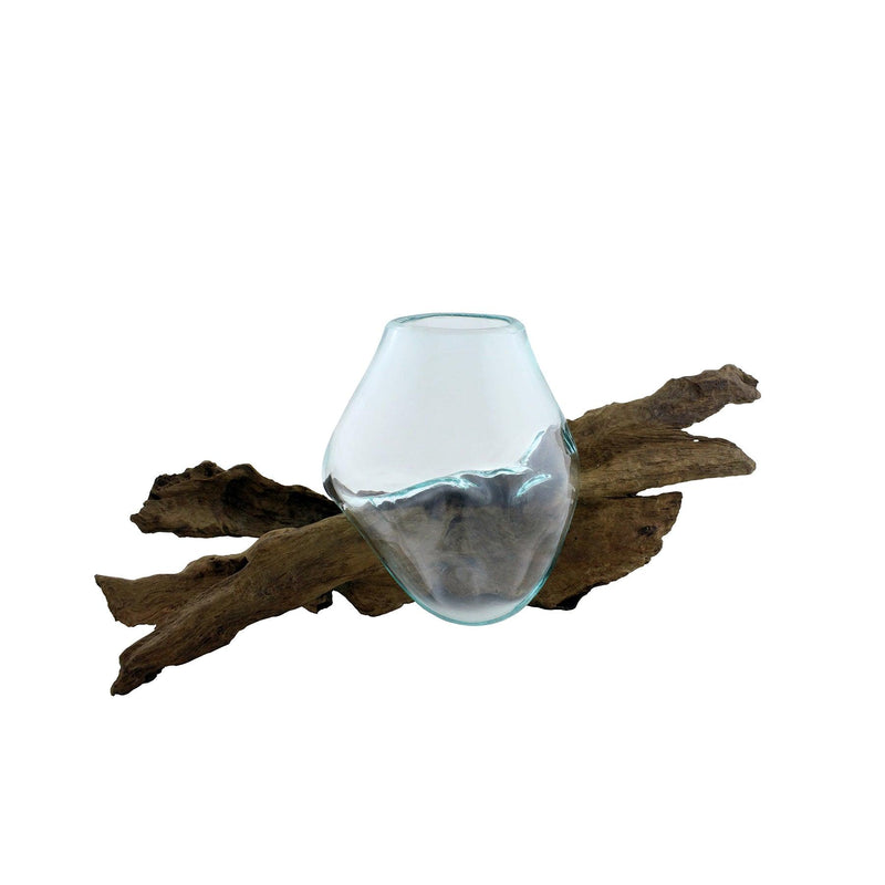 Glass Wood Vase - Moose Mountain Trading Co.