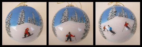 Skier Snowboarder Ornament - Moose Mountain Trading Co.