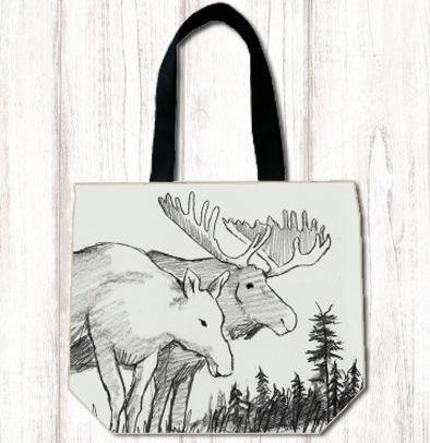 Blk/Wh Moose Shopper - Moose Mountain Trading Co.