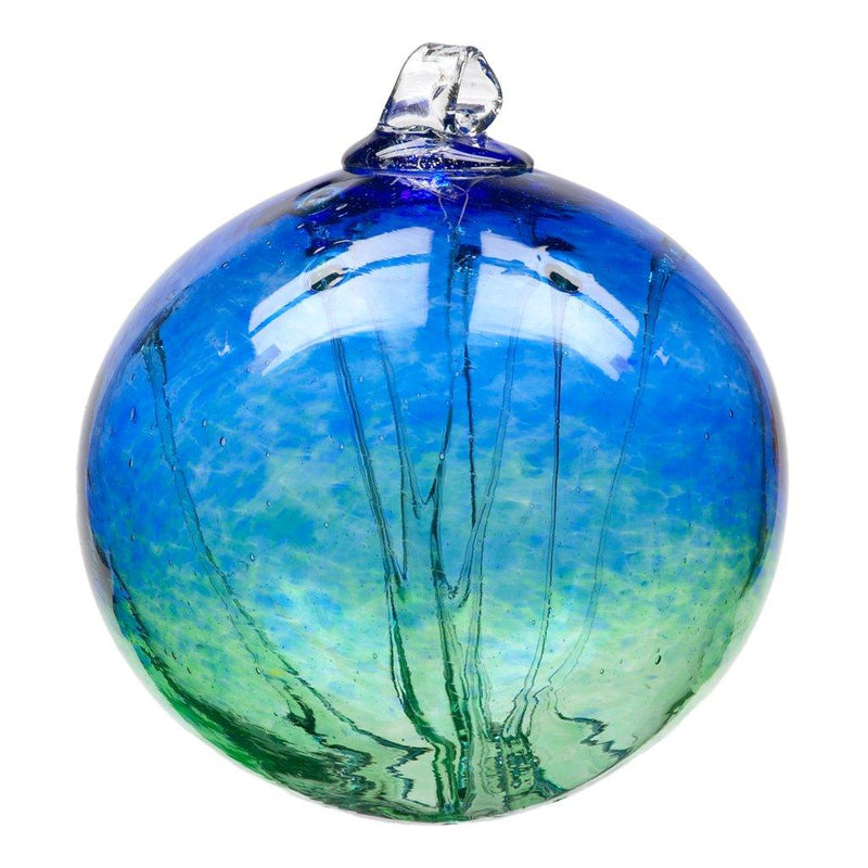 6" Cobalt & Green Olde English Witch Ball