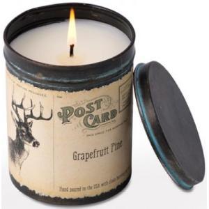 Vintage Postcard Deer Candle - Moose Mountain Trading Co.
