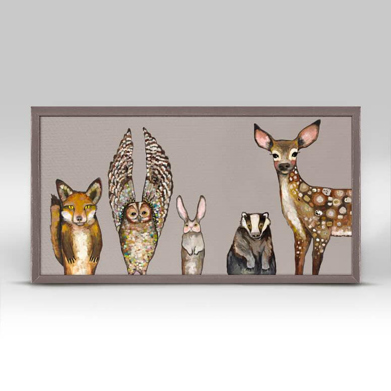 Forest Animals Taupe Art - Moose Mountain Trading Co.