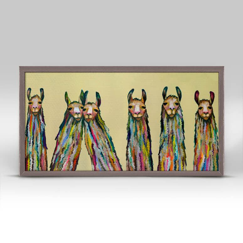 Six Lively Llamas Art - Moose Mountain Trading Co.