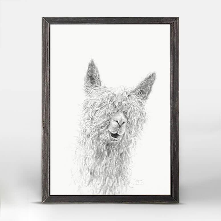 Llama Portrait Regina Art - Moose Mountain Trading Co.