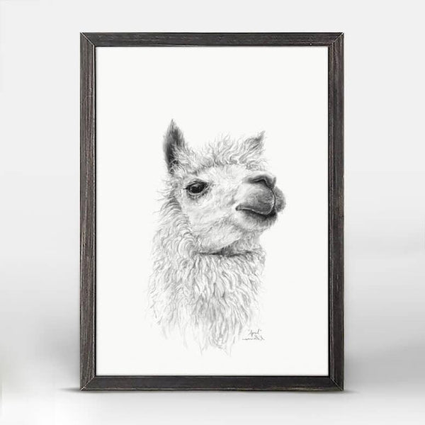 Llama Portrait April Art - Moose Mountain Trading Co.