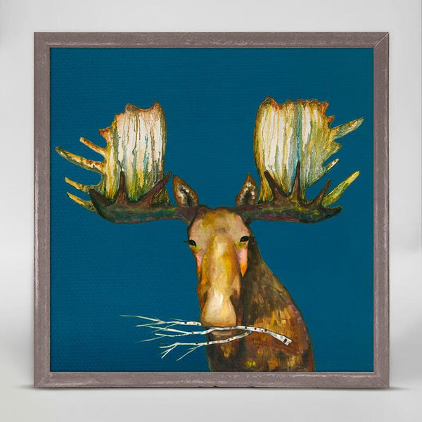 Moose with Branch Art - Moose Mountain Trading Co.