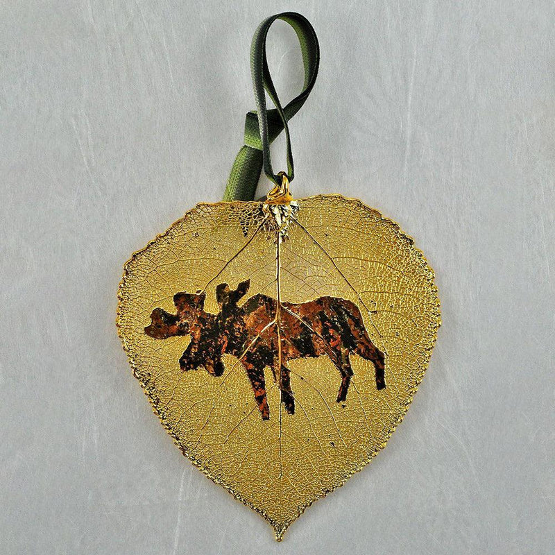 Gold Moose Aspen Ornament - Moose Mountain Trading Co.