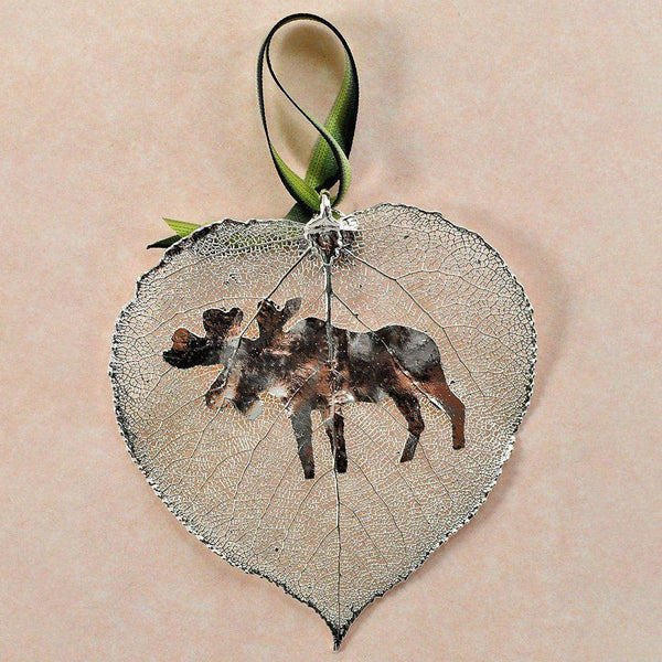 Silver Moose Aspen Ornament - Moose Mountain Trading Co.