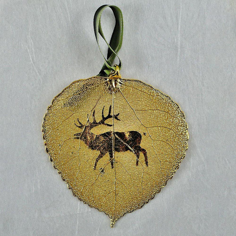 Gold Elk Aspen Ornament - Moose Mountain Trading Co.