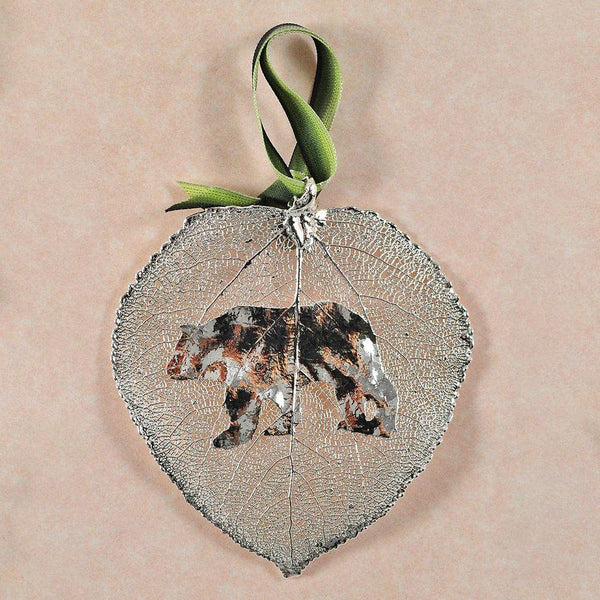 Silver Bear Aspen Ornament - Moose Mountain Trading Co.