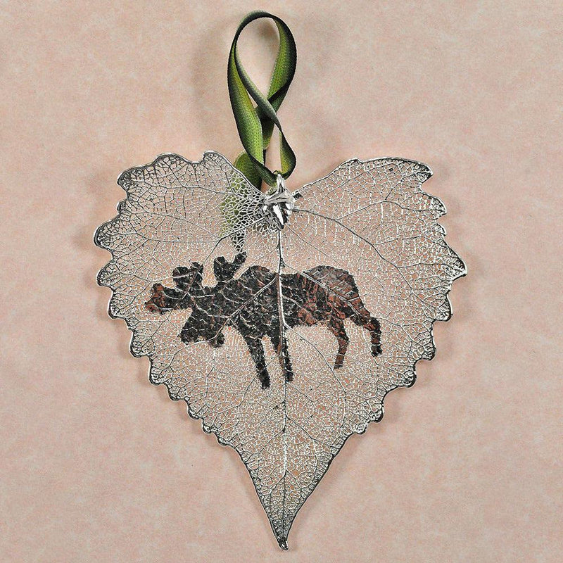 Silver Moose Cottonwood Ornament - Moose Mountain Trading Co.