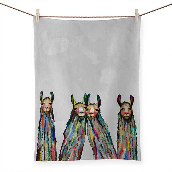 Four Lively Llamas Tea Towel - Moose Mountain Trading Co.