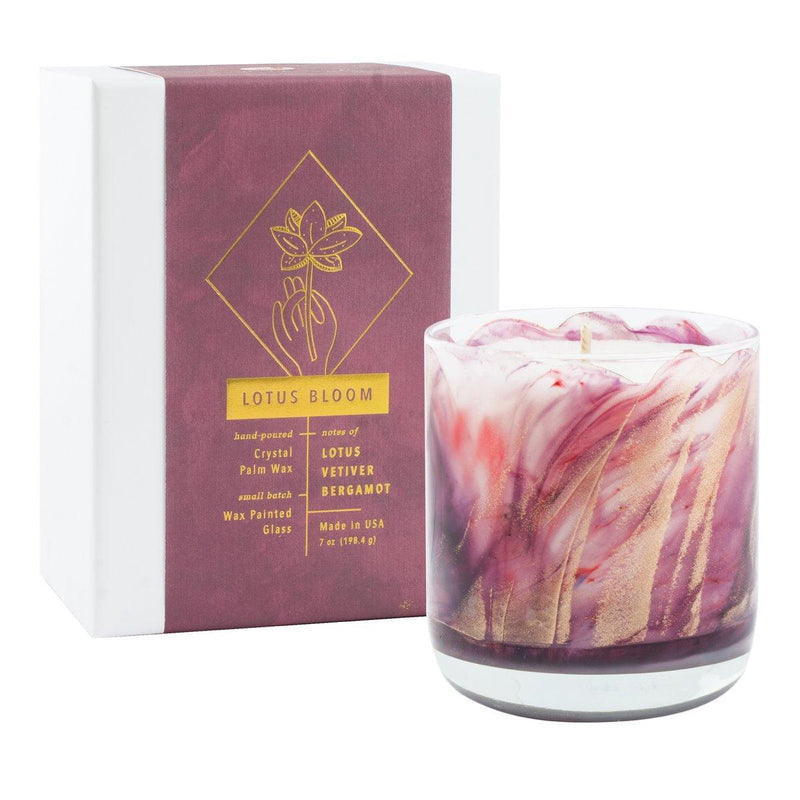 Meditation Candle Lotus Bloom - Moose Mountain Trading Co.