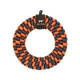 Orange & Charcoal Braided Ring 5"