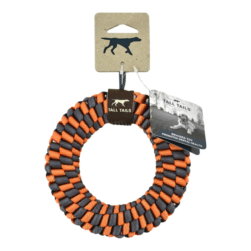 Orange & Charcoal Braided Ring 6" - Moose Mountain Trading Co.