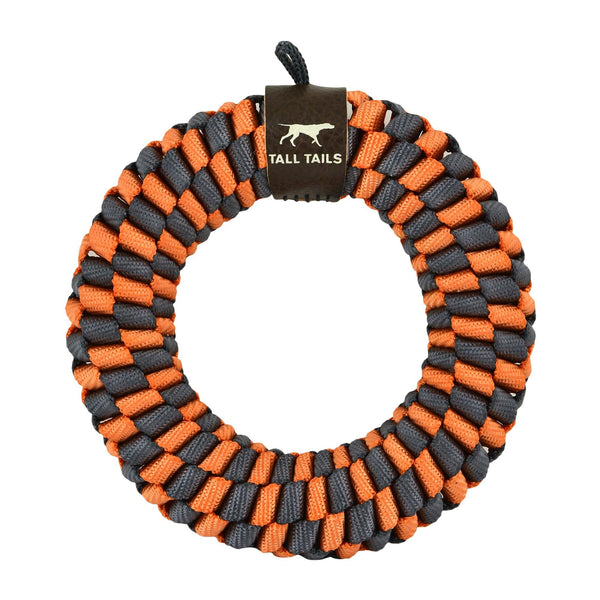 Orange & Charcoal Braided Ring 6" - Moose Mountain Trading Co.