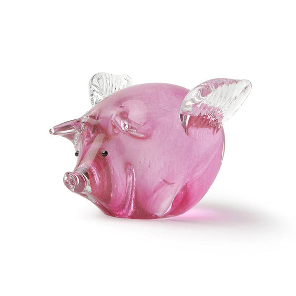 Pink Pigs Fly Glass - Moose Mountain Trading Co.