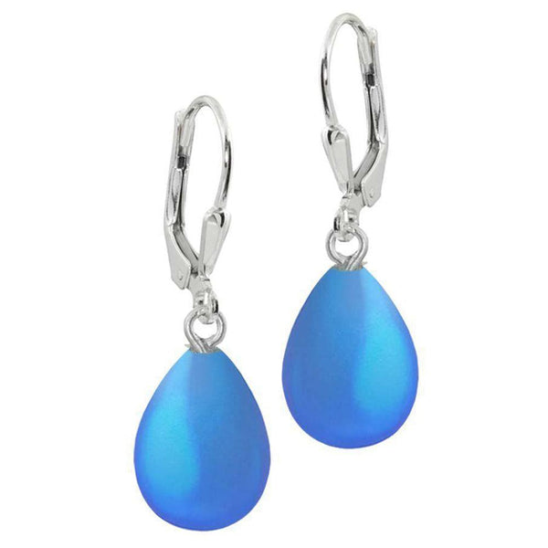 Blue Frosted Drop Earring - Moose Mountain Trading Co.