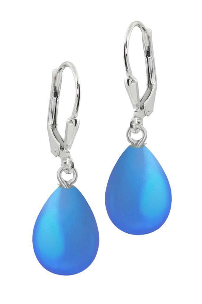 Blue Frosted Drop Earring - Moose Mountain Trading Co.