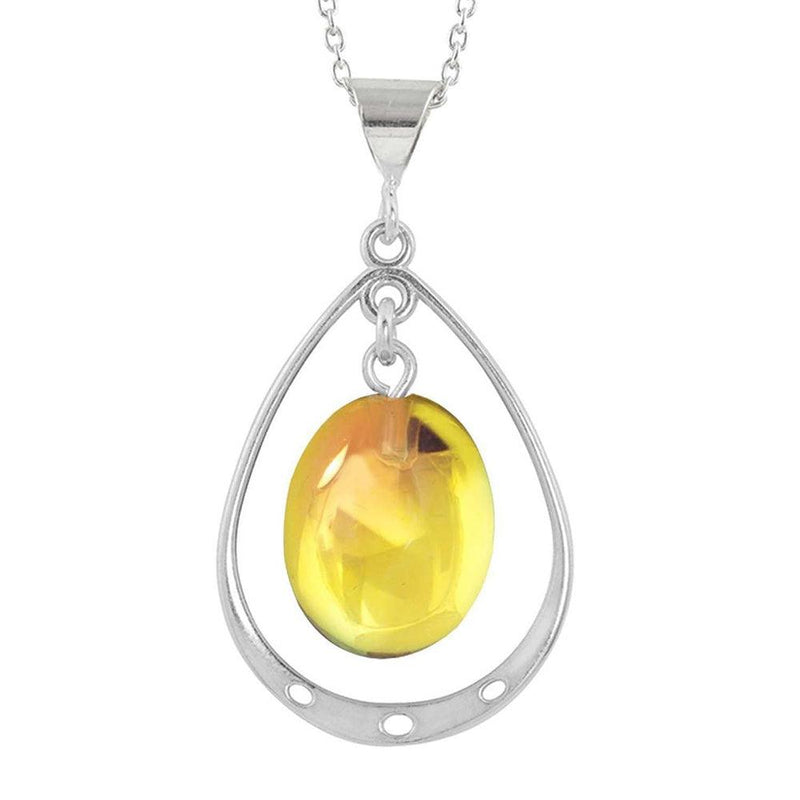 Fire Polished Oval Loop Pendant - Moose Mountain Trading Co.