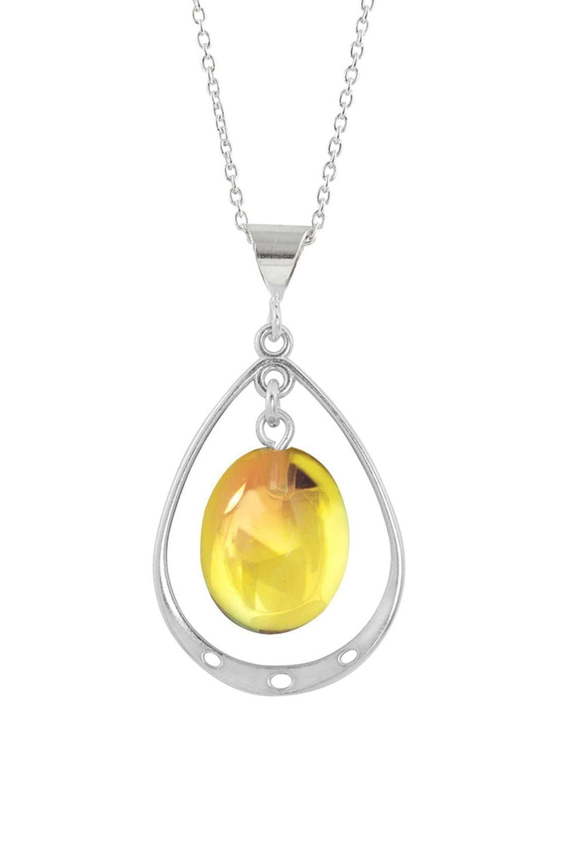 Fire Polished Oval Loop Pendant - Moose Mountain Trading Co.
