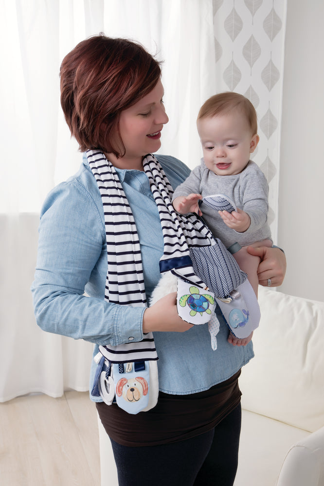Mommy Activity Scarf Blue - Moose Mountain Trading Co.