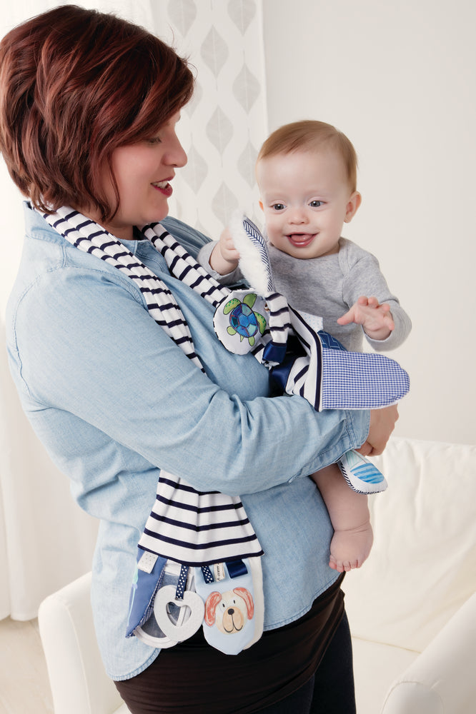 Mommy Activity Scarf Blue - Moose Mountain Trading Co.