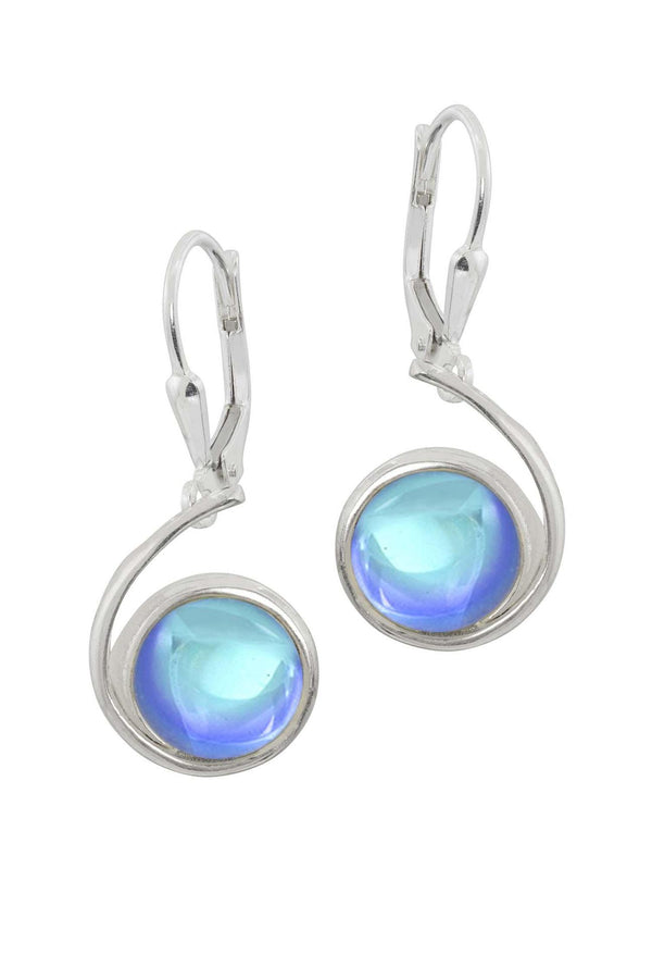 Polished Blue Wave Earring