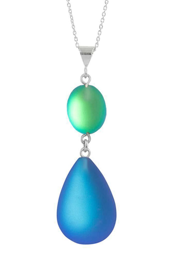 Frosted Blue/Green Double Drop