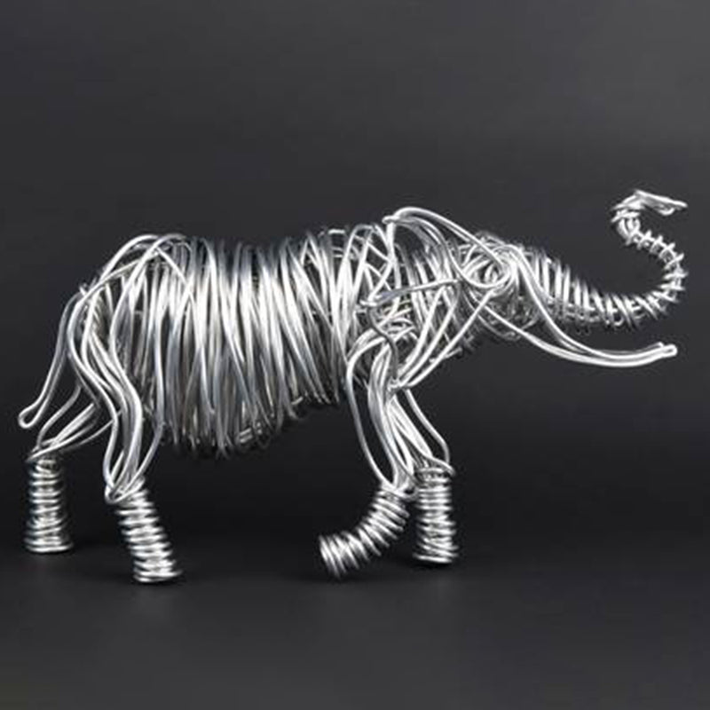 Small Elephant Wire Sculpture – Moose Mountain Trading Co.